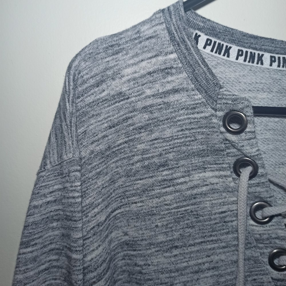 Pink pullover v neck women's sweater, size small - Picture 5 of 11
